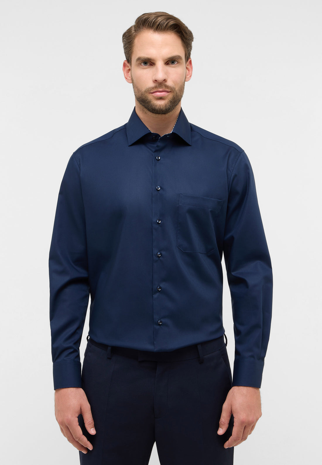 Dynamic Cotton Herren Langarmhemd COMFORT FIT Gala-Kent-Kragen
