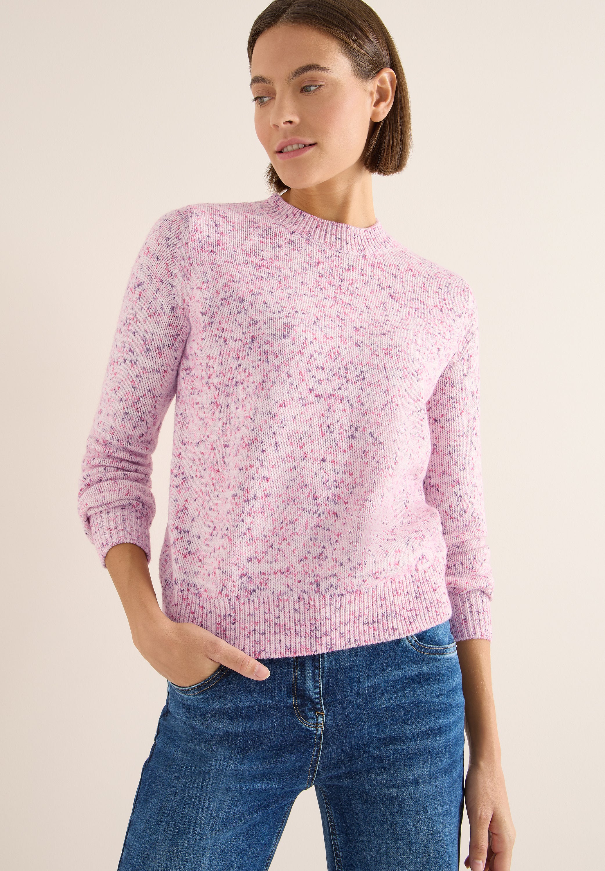 CECIL Damen Strickpullover Langarm Rundhalsausschnitt