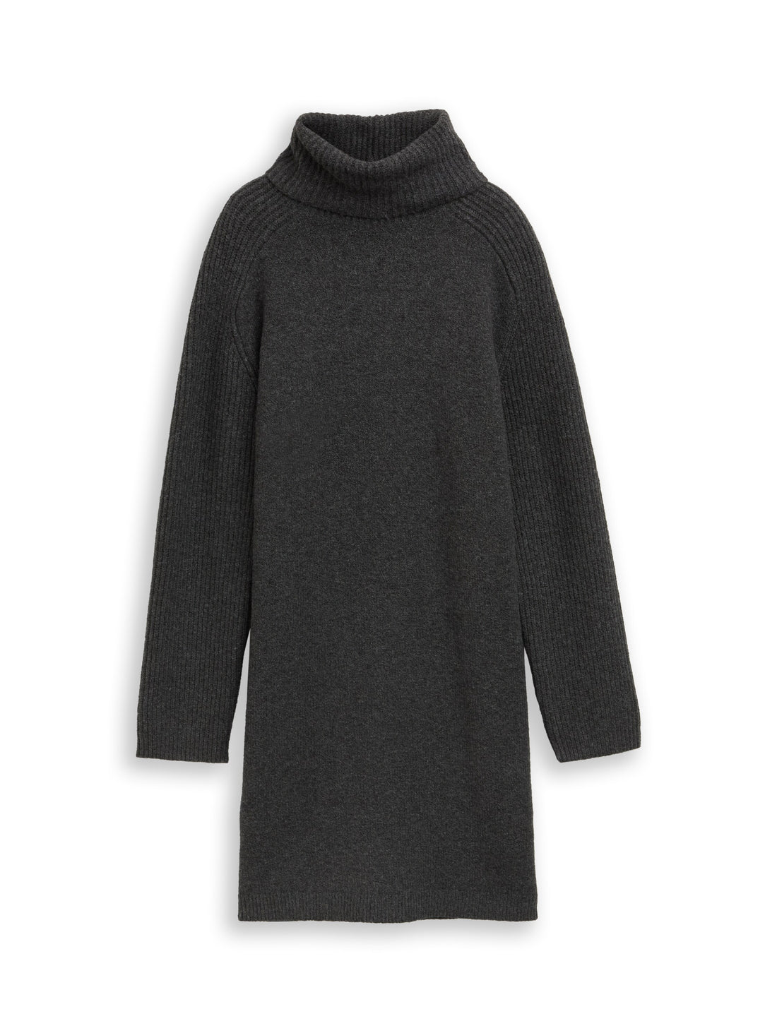 Rollkragen Strickkleid Damen Kurz Wollanteil