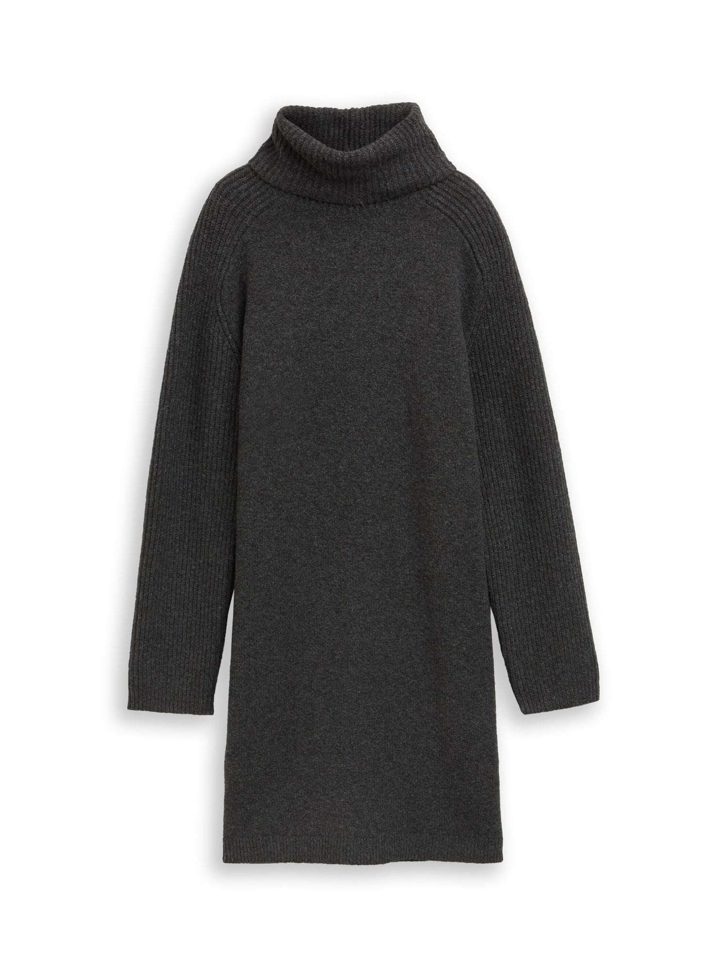 Rollkragen Strickkleid Damen Kurz Wollanteil