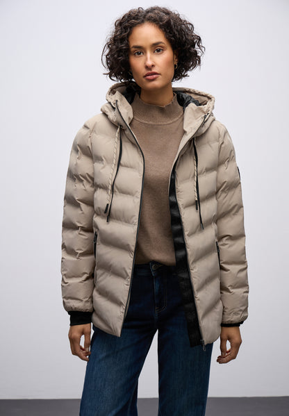 Street One Damen Jacke Kapuze Zipper Soften Bündchen