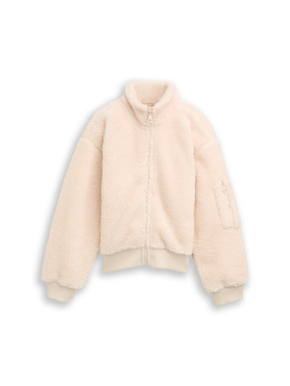 Teddyfell Sweatjacke Kinder Mädchen mit Ärmeltasche