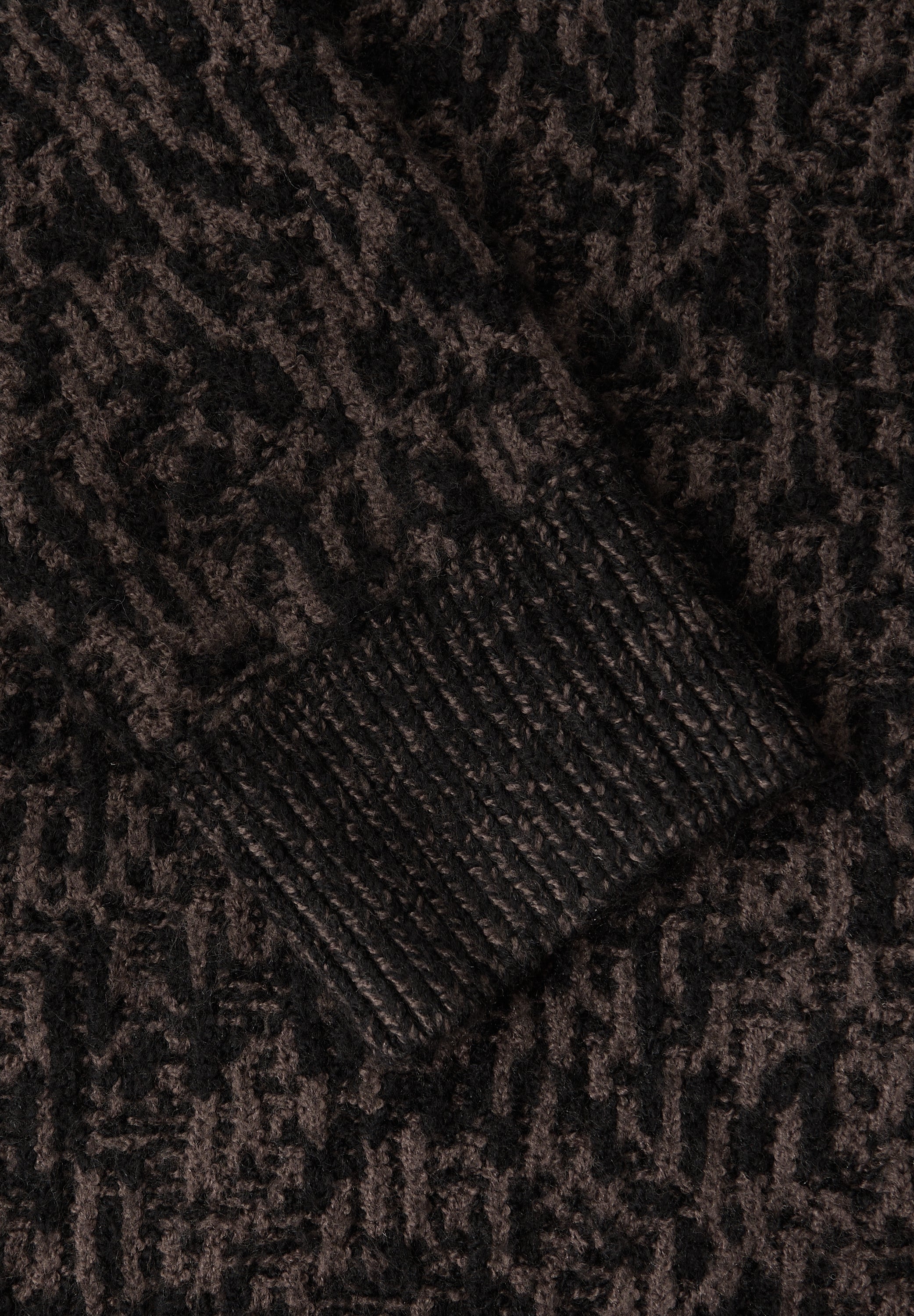 Street One Damen Strickpullover Rollkragen Langarm Two Tone Muster Baumwollmix