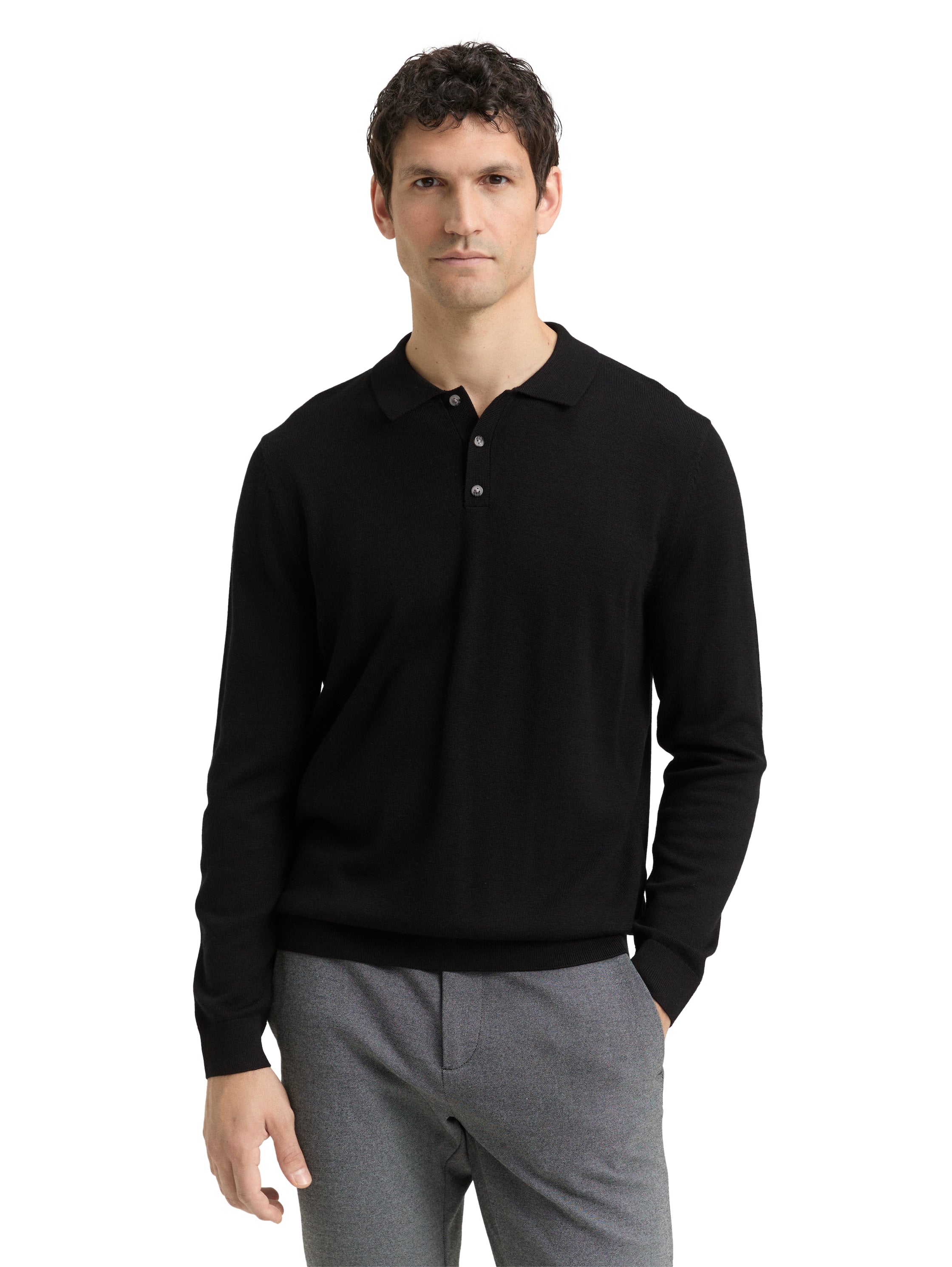 Polo Herren Pullover Merinowolle RWS-zertifiziert Baumwolle