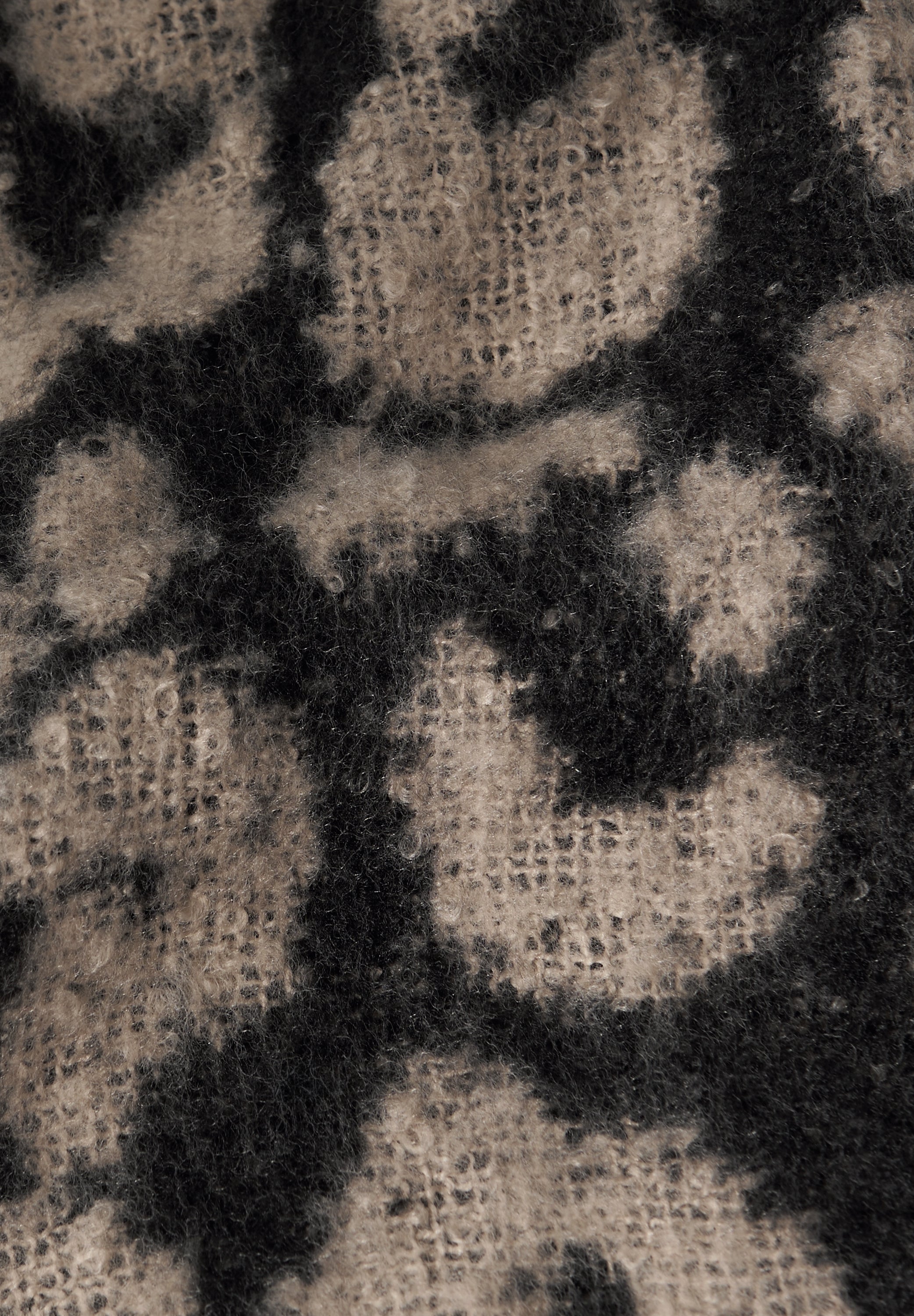 Street One Damen Schal Leo-Muster Fransen Kuschelig