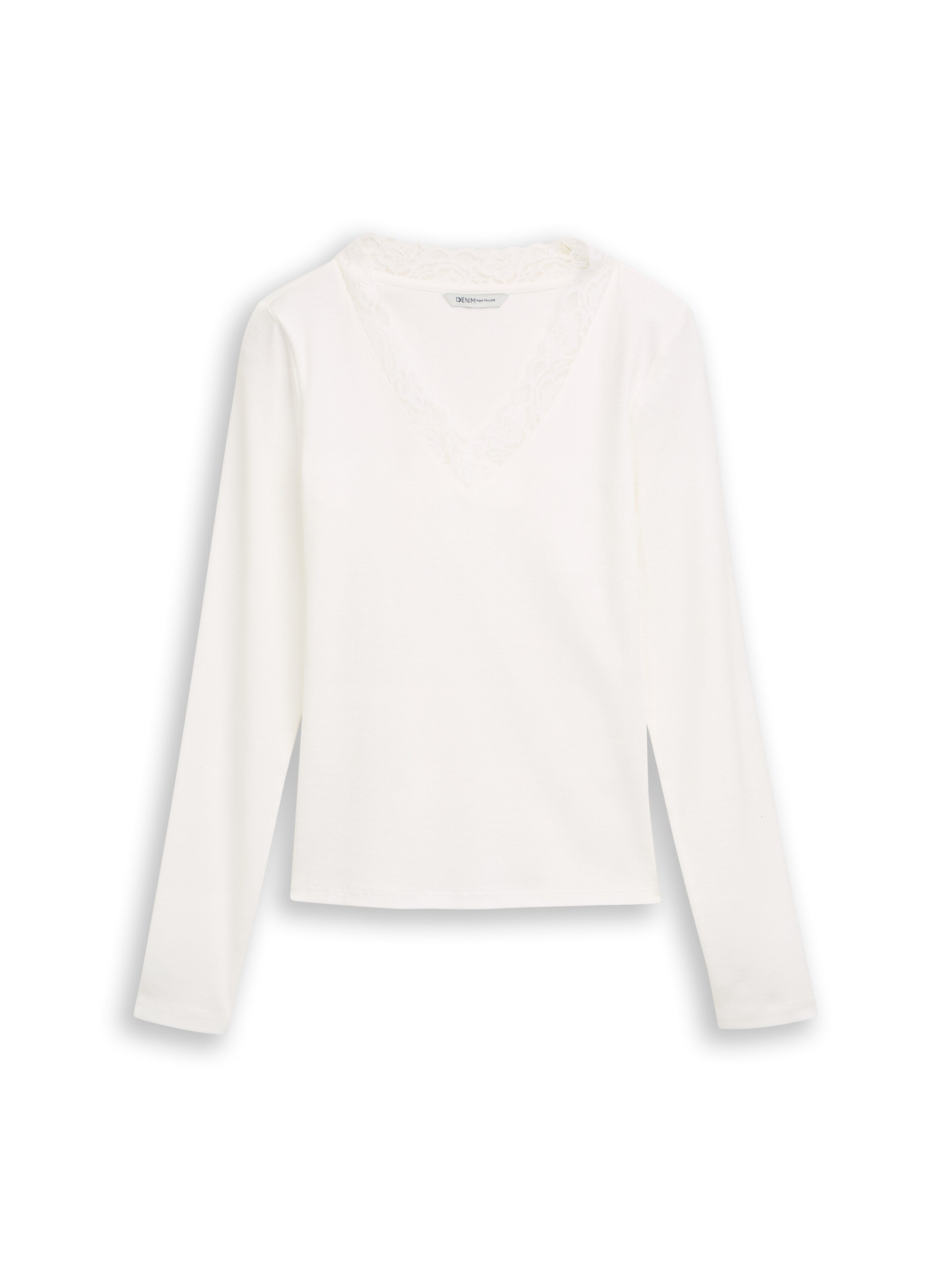 Tom Tailor Denim Female Longsleeve Shirt mit Spitze