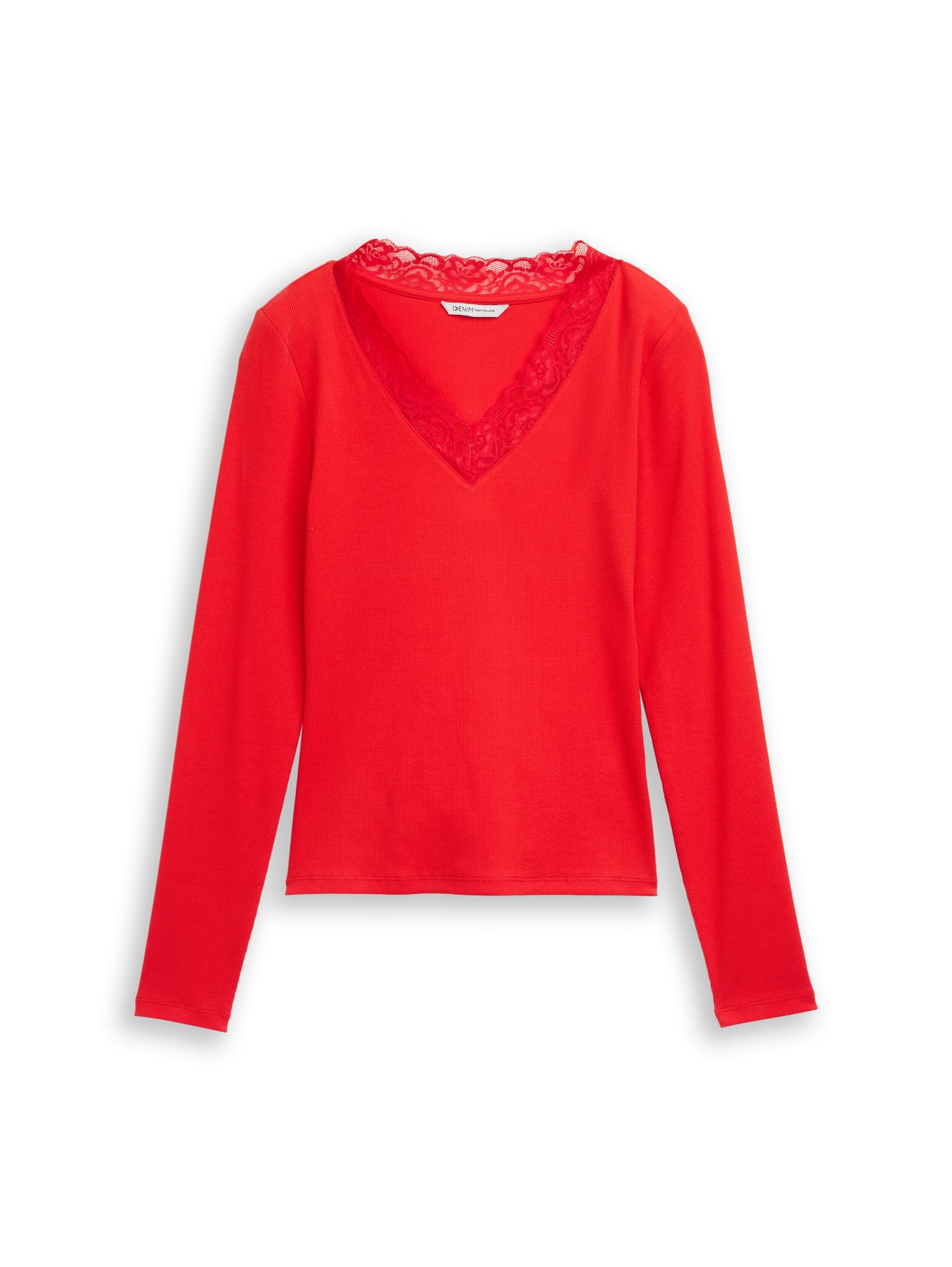 Tom Tailor Denim Female Longsleeve Shirt mit Spitze