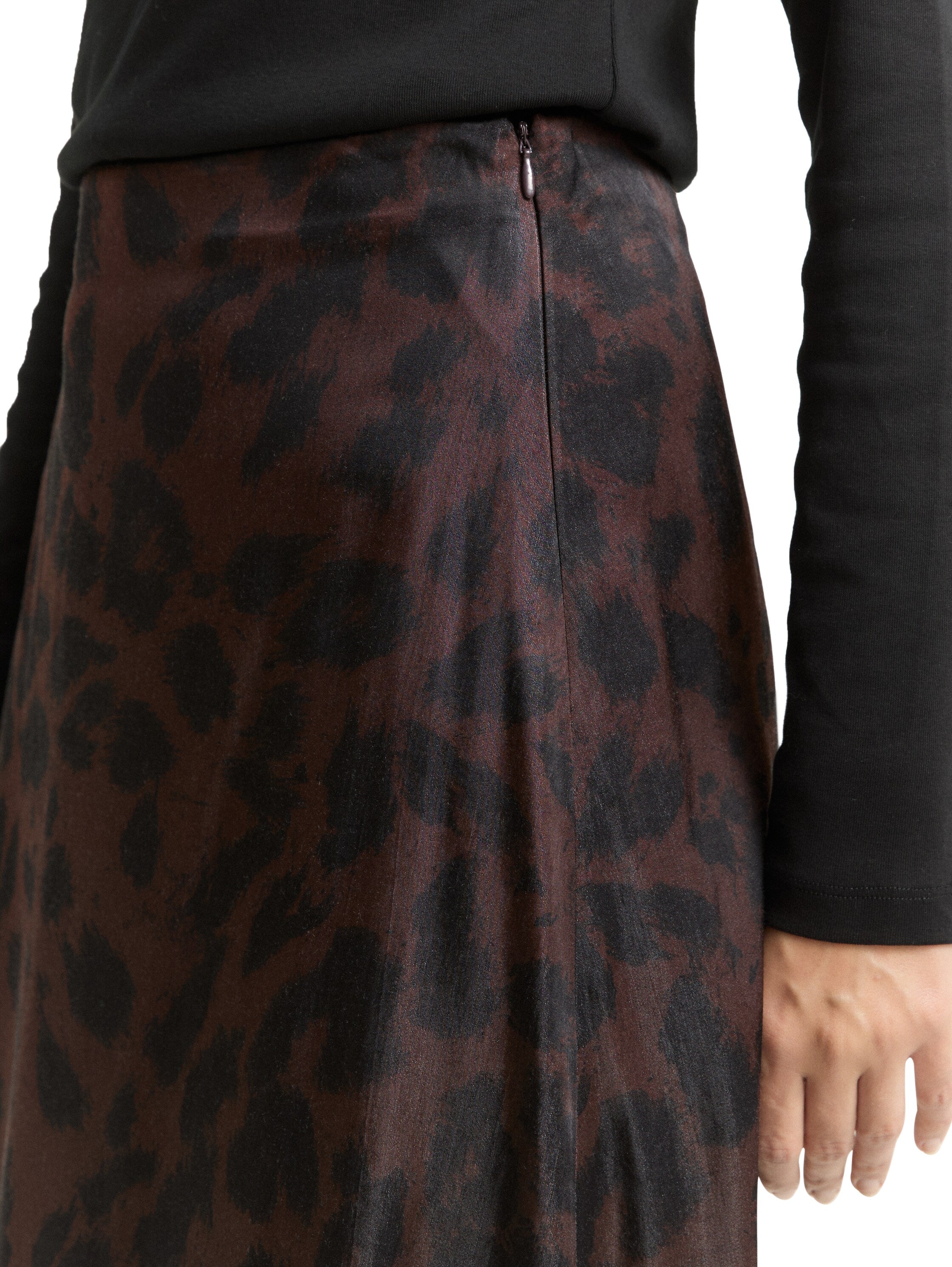 Tom Tailor Denim Female Rock High Waist Midi-Rock Side Zipper