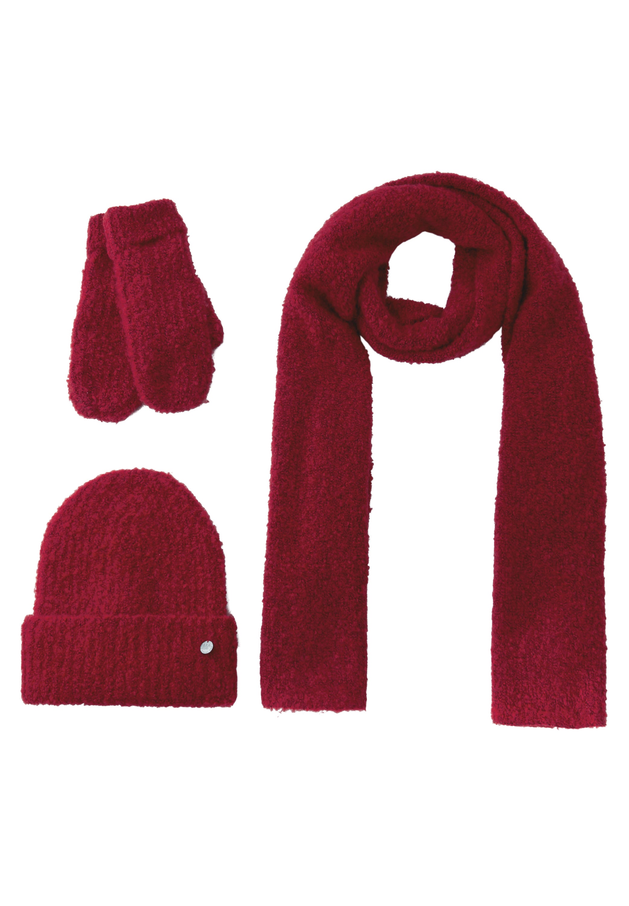 Street One Damen Strickmütze Bouclé Struktur Angenehmer Tragekomfort