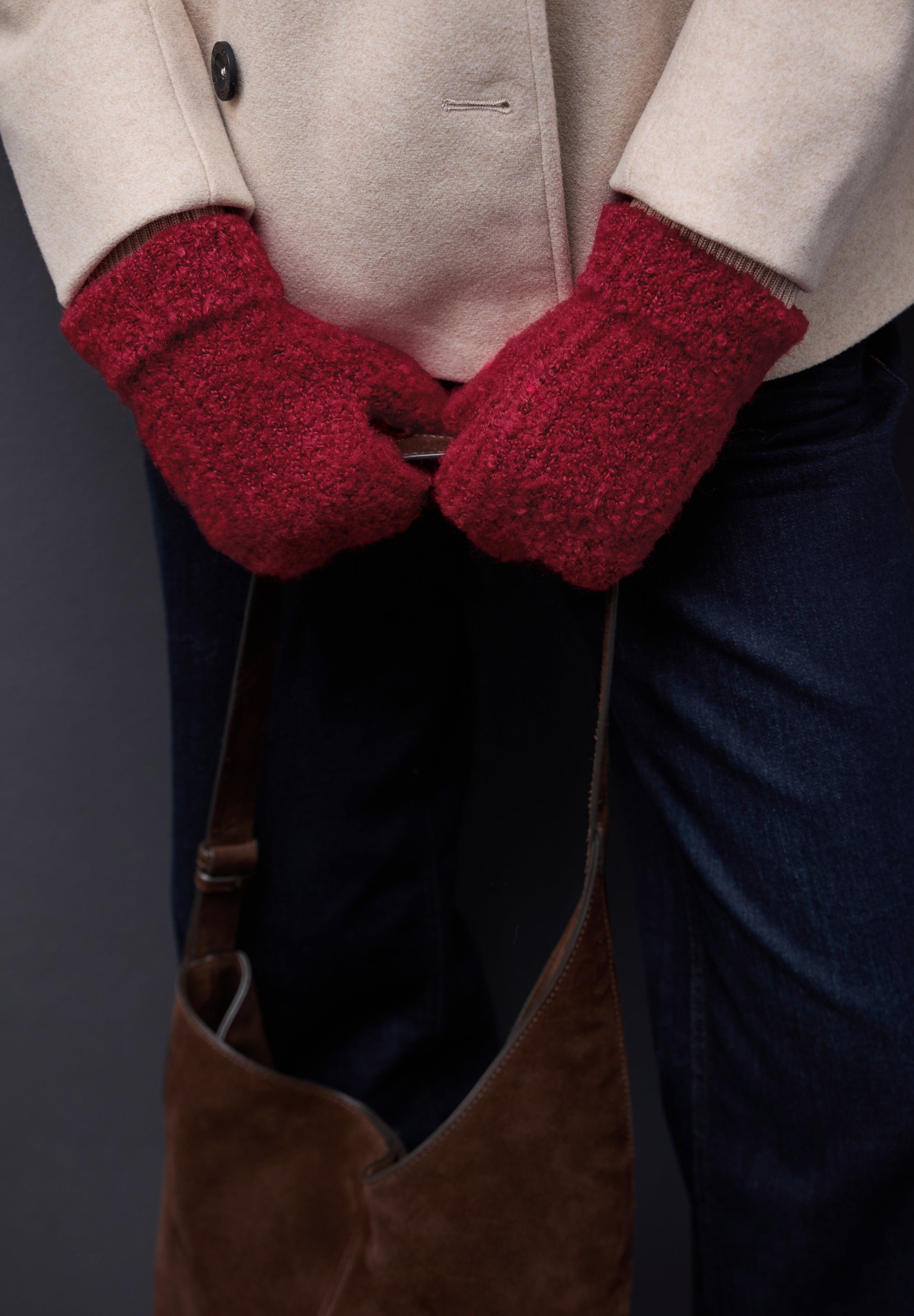 Street One Damen Fäustlinge Bouclé Struktur Angenehmer Tragekomfort