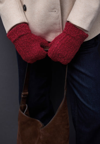 Street One Damen Fäustlinge Bouclé Struktur Angenehmer Tragekomfort