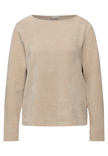 Street One Damen Langarmshirt U-Boot-Ausschnitt Weich