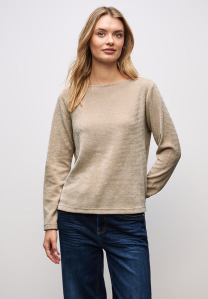 Street One Damen Langarmshirt U-Boot-Ausschnitt Weich