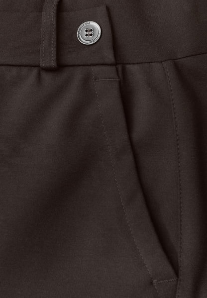 Street One Damen Straight Leg Hose Knopfdetail Stretchanteil