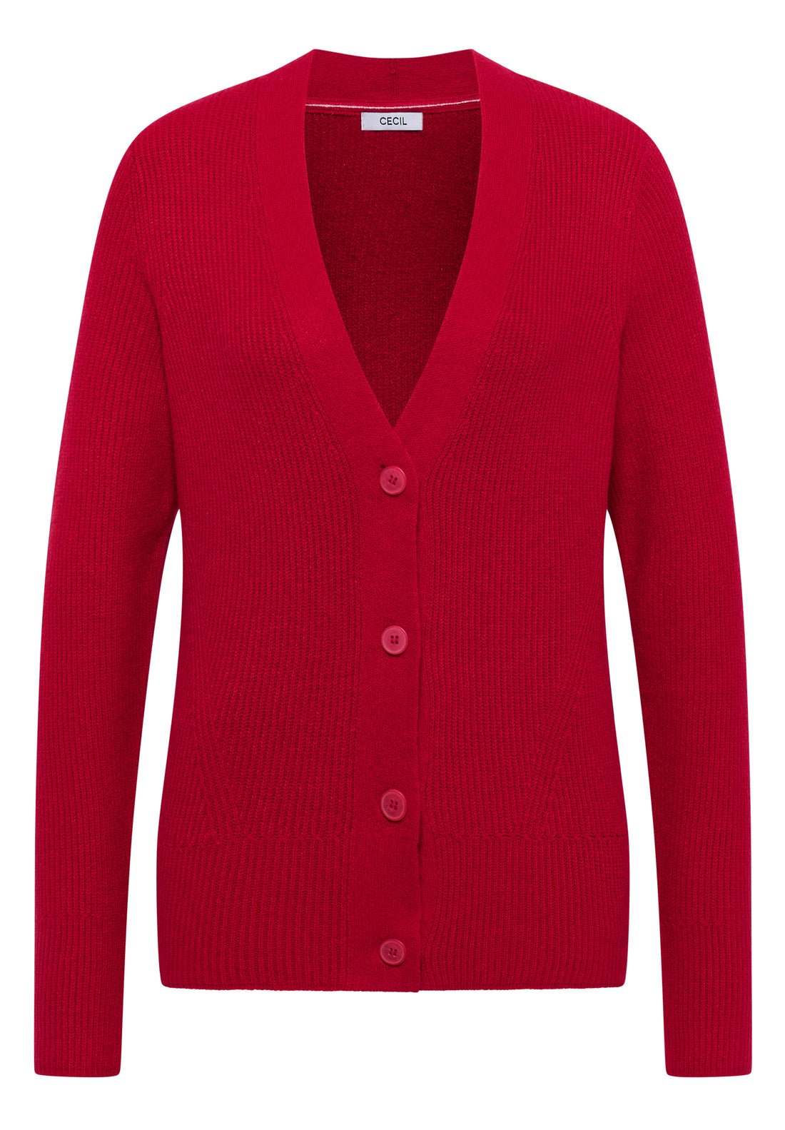 CECIL Damen Cardigan V-Ausschnitt Strickjacke Baumwolle