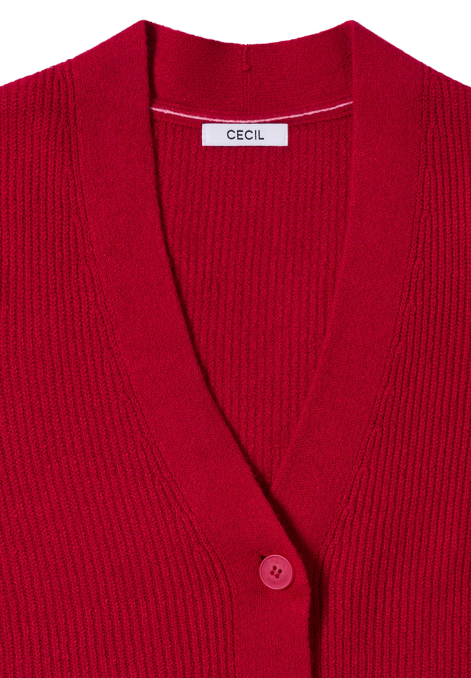 CECIL Damen Cardigan V-Ausschnitt Strickjacke Baumwolle
