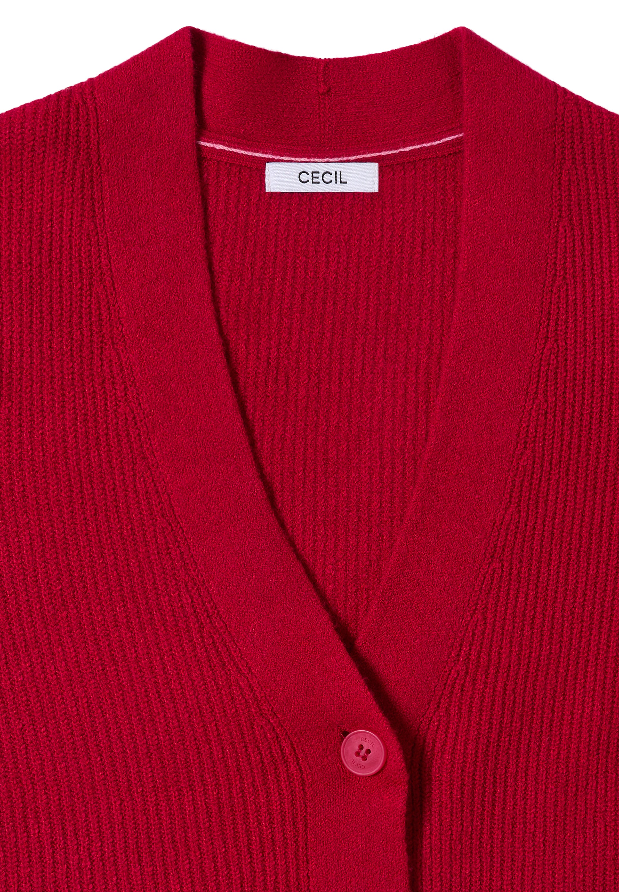 CECIL Damen Cardigan V-Ausschnitt Strickjacke Baumwolle