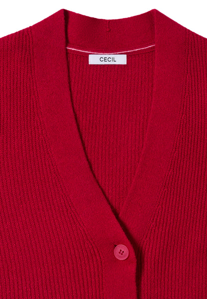 CECIL Damen Cardigan V-Ausschnitt Strickjacke Baumwolle