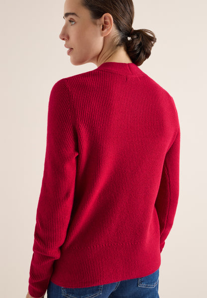 CECIL Damen Cardigan V-Ausschnitt Strickjacke Baumwolle