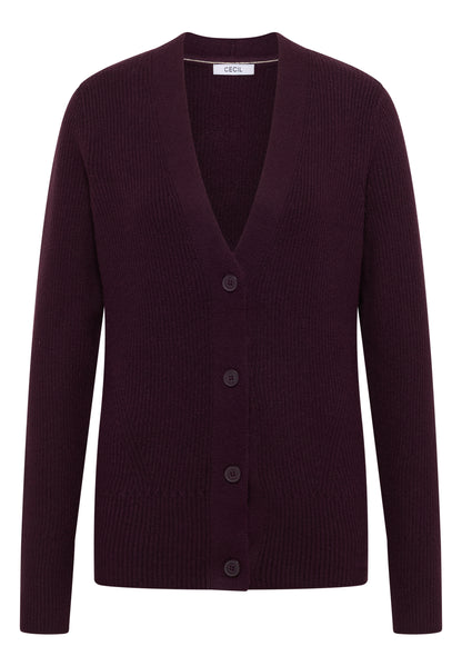 CECIL Damen Cardigan V-Ausschnitt Strickjacke Baumwolle