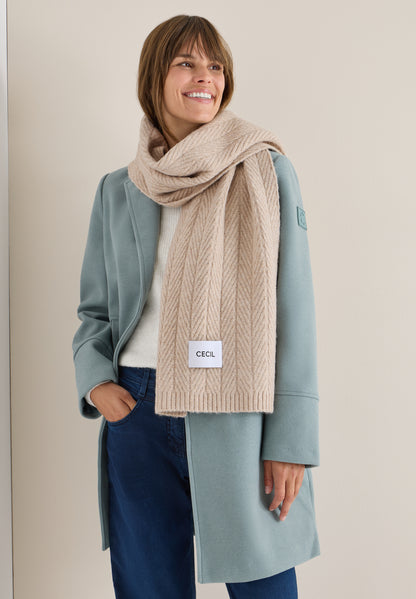 CECIL Damen Strickschal Strukturschal Angenehmer Tragekomfort