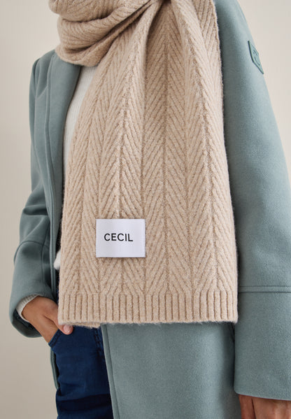 CECIL Damen Strickschal Strukturschal Angenehmer Tragekomfort