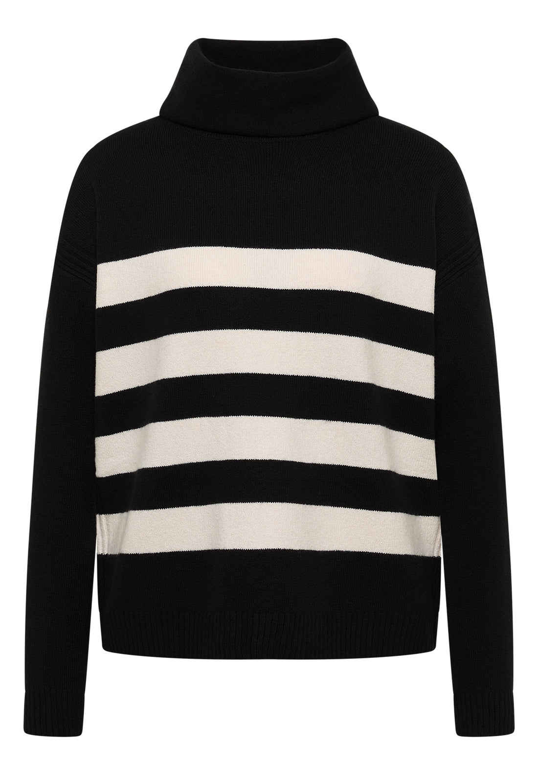 CECIL Damen Rollkragenpullover Streifenmuster Kuschelig Langarm