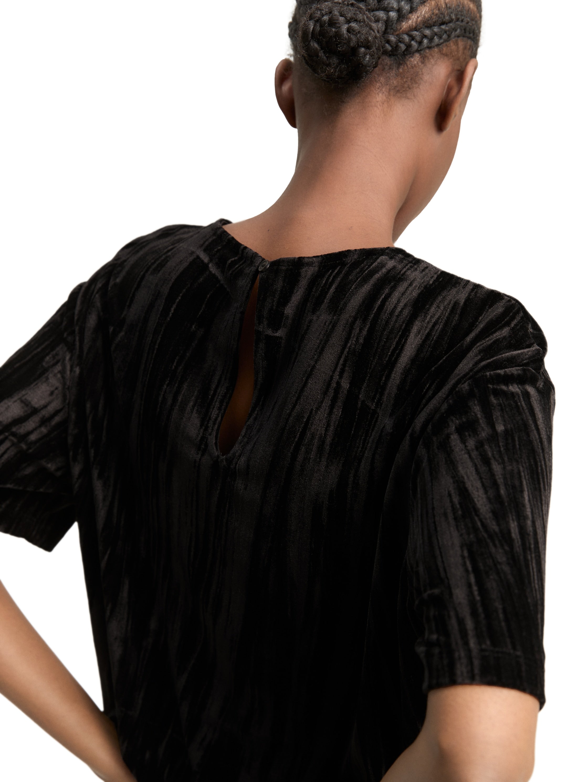 Tom Tailor Denim Female T-Shirt mit Knopfverschluss auf der Rückseite