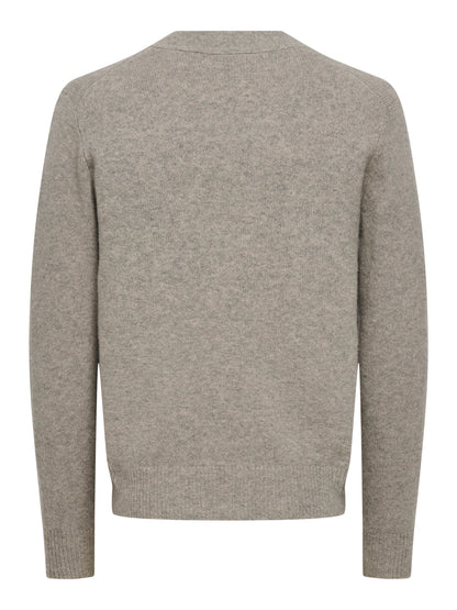 Strickjacke Damen Langarm V-Ausschnitt Bindeverschluss