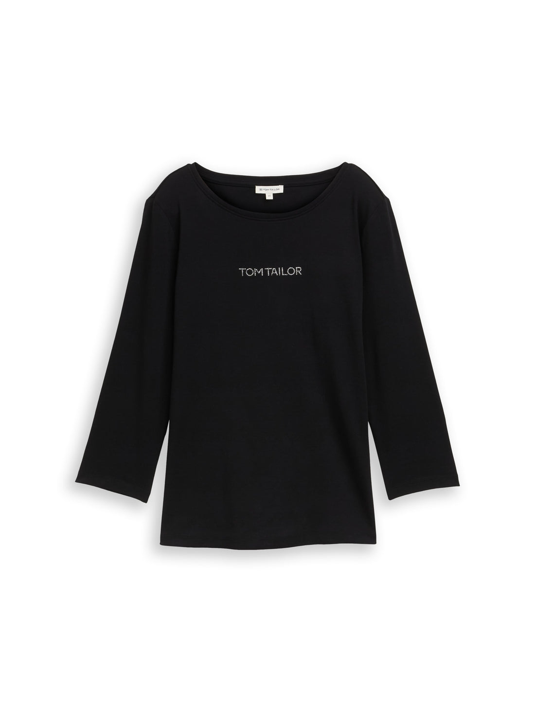 Tom Tailor Denim Female Longsleeve 3/4-Arm Strasssteinen Baumwolle Stretch