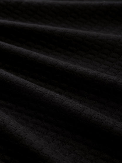 Tom Tailor Denim Male Strukturierte Sweatshirtjacke mit Stehkragen und Logo-Badge Erwachsene