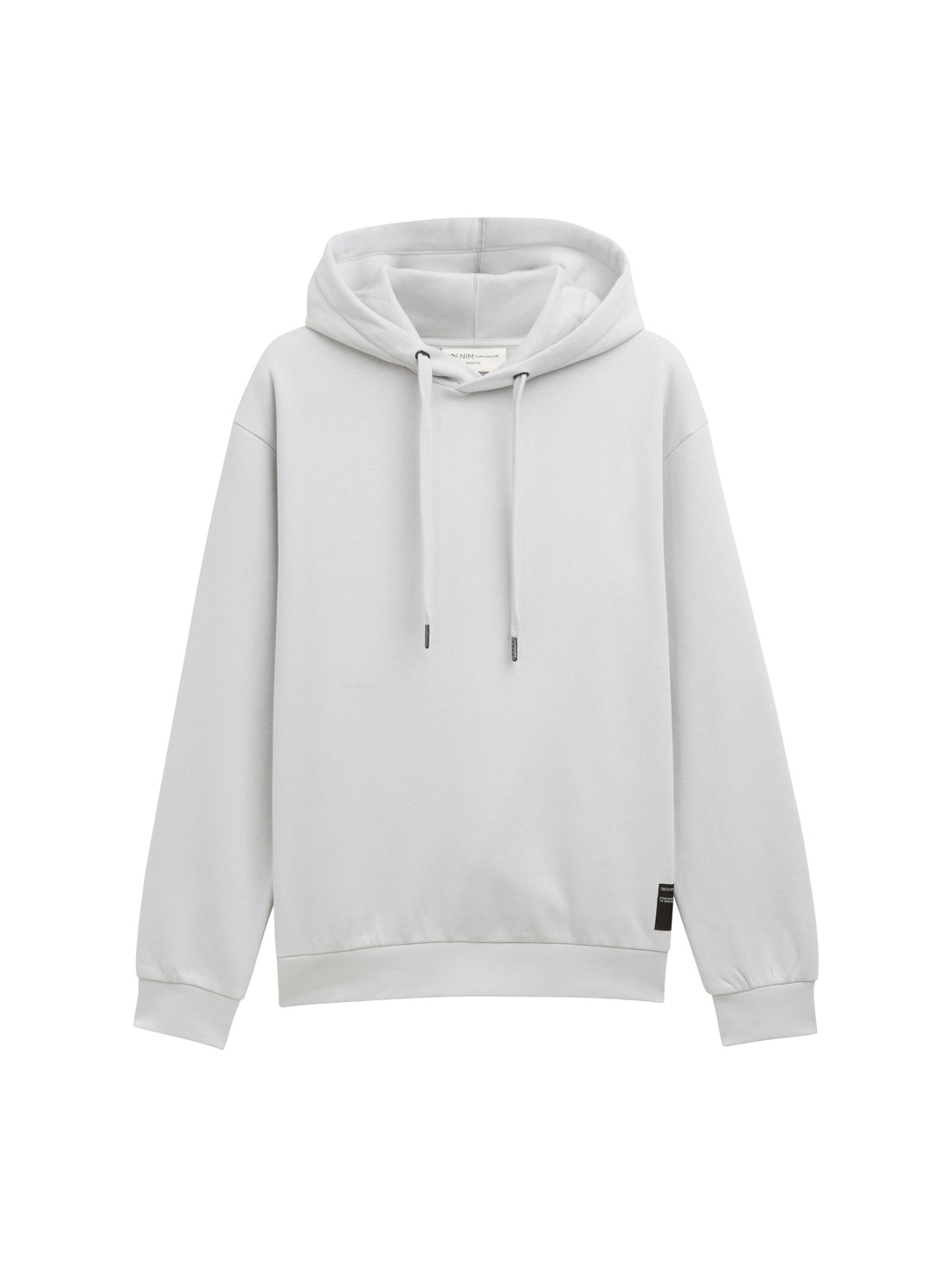 Tom Tailor Denim Herren Hoodie Sweatshirt mit Kordelzug und Logo-Badge