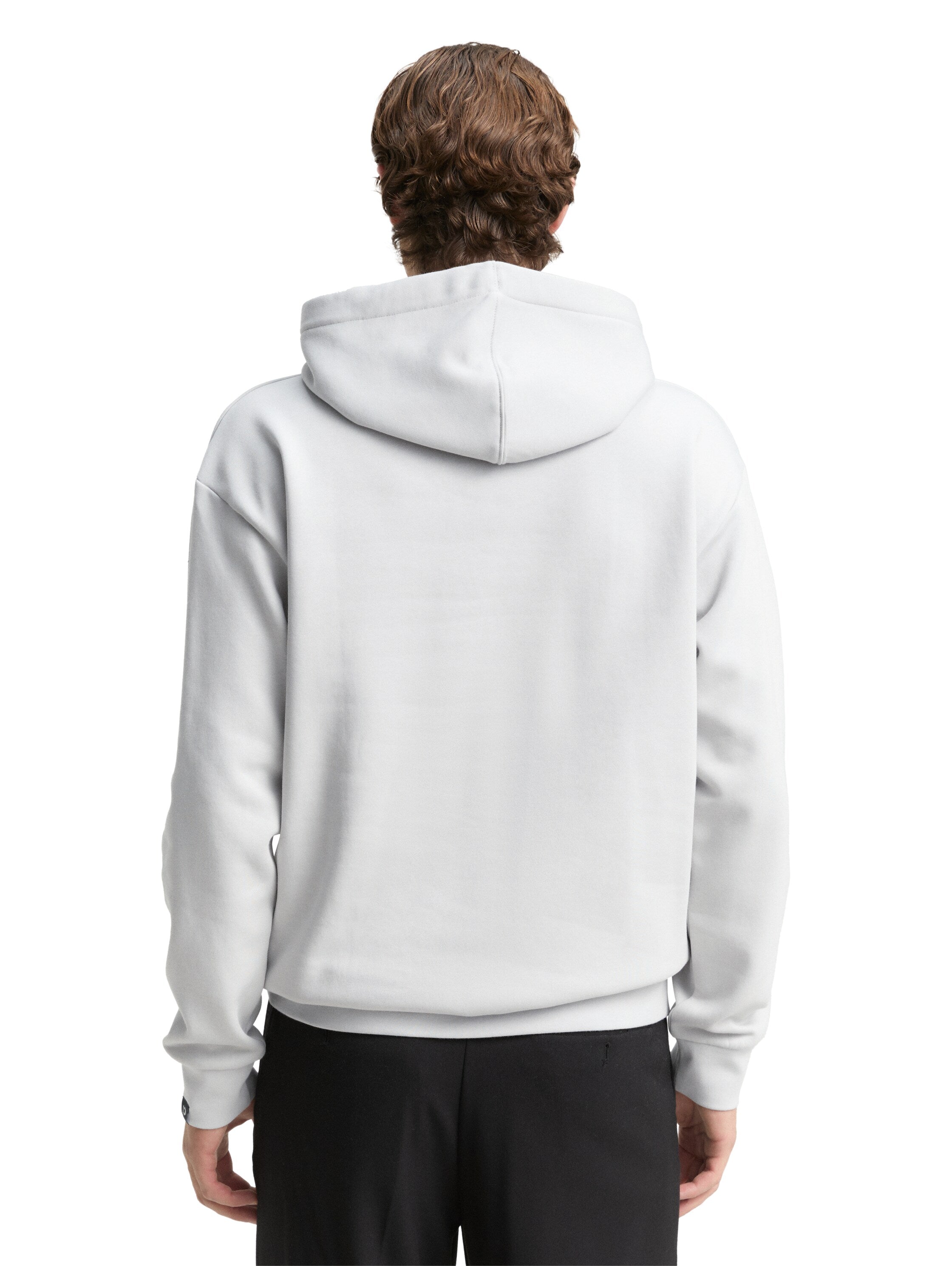 Tom Tailor Denim Herren Hoodie Sweatshirt mit Kordelzug und Logo-Badge