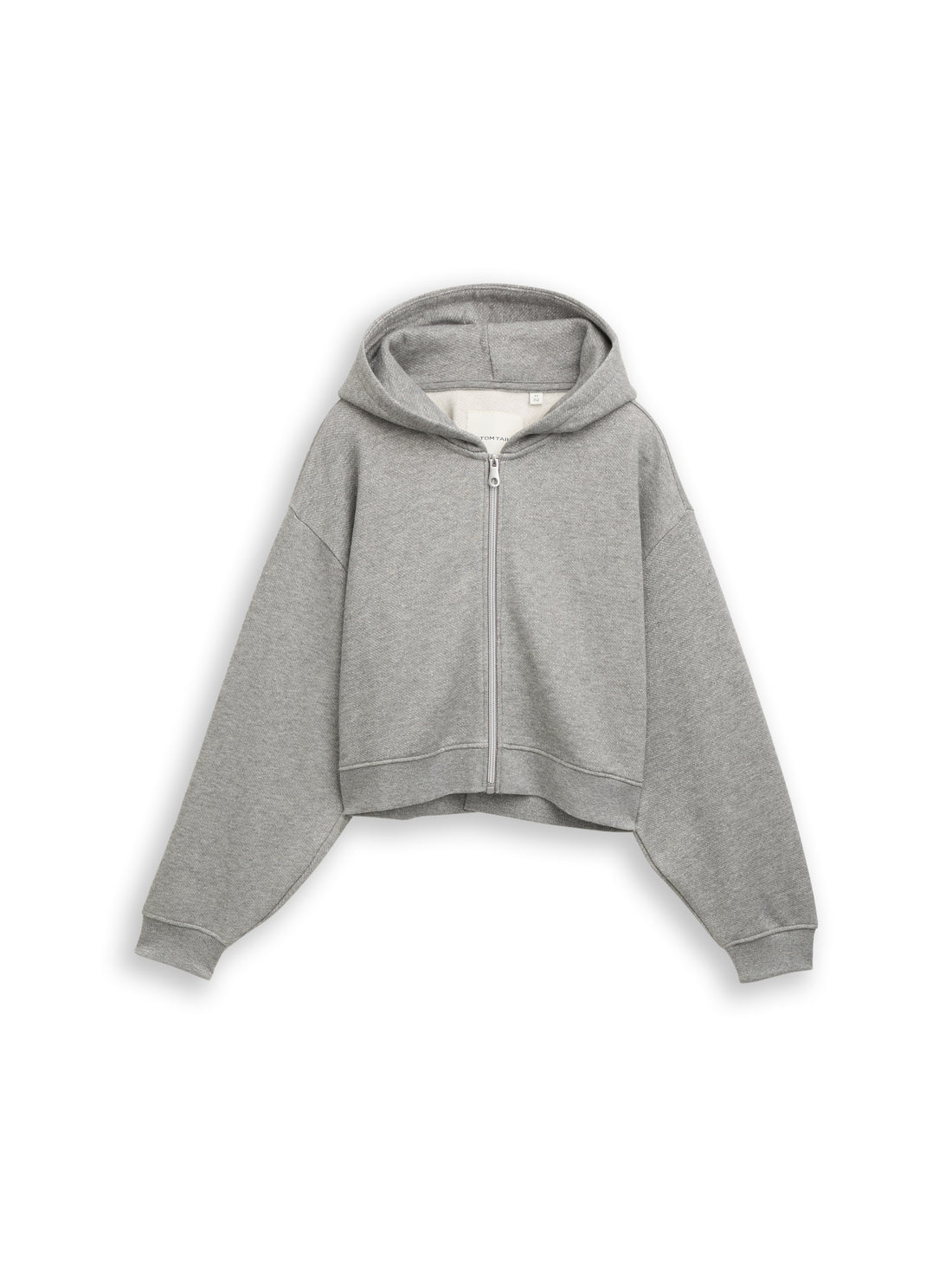 Melierte Hoodie Sweatshirtjacke Kinder Weiblich mit Glitzerfäden