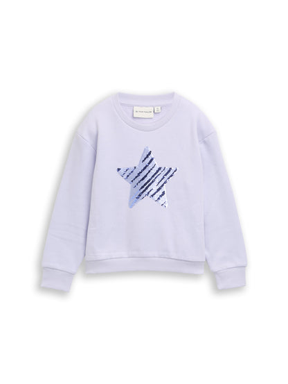 Tom Tailor Den Kinder Sweatshirt mit Stern-Print und Wendepailletten