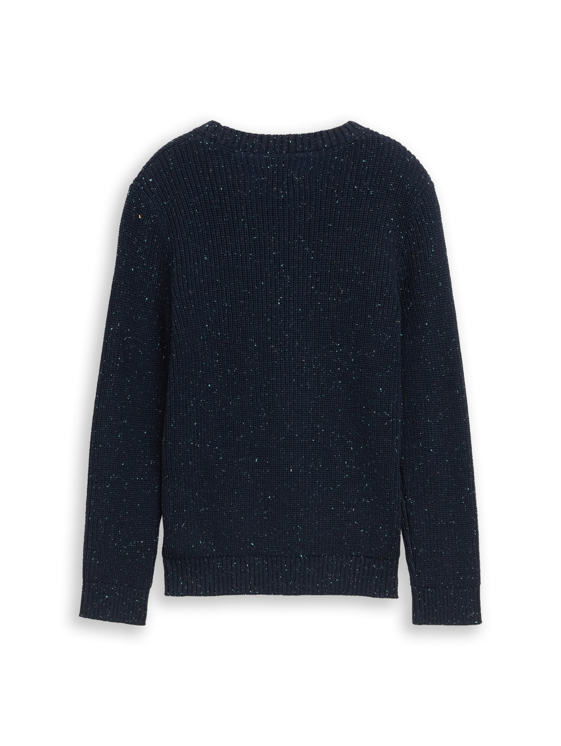 Strickpullover Kinder Pullover meliert Baumwolle Rippbündchen