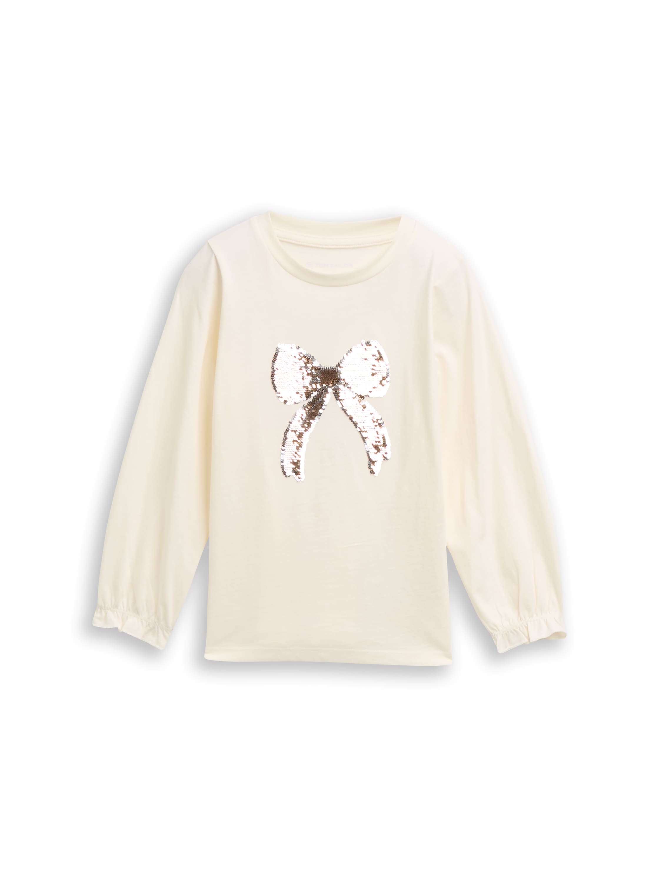 Tom Tailor Denim Kinder Longsleeve mit Wendepailletten und Volant