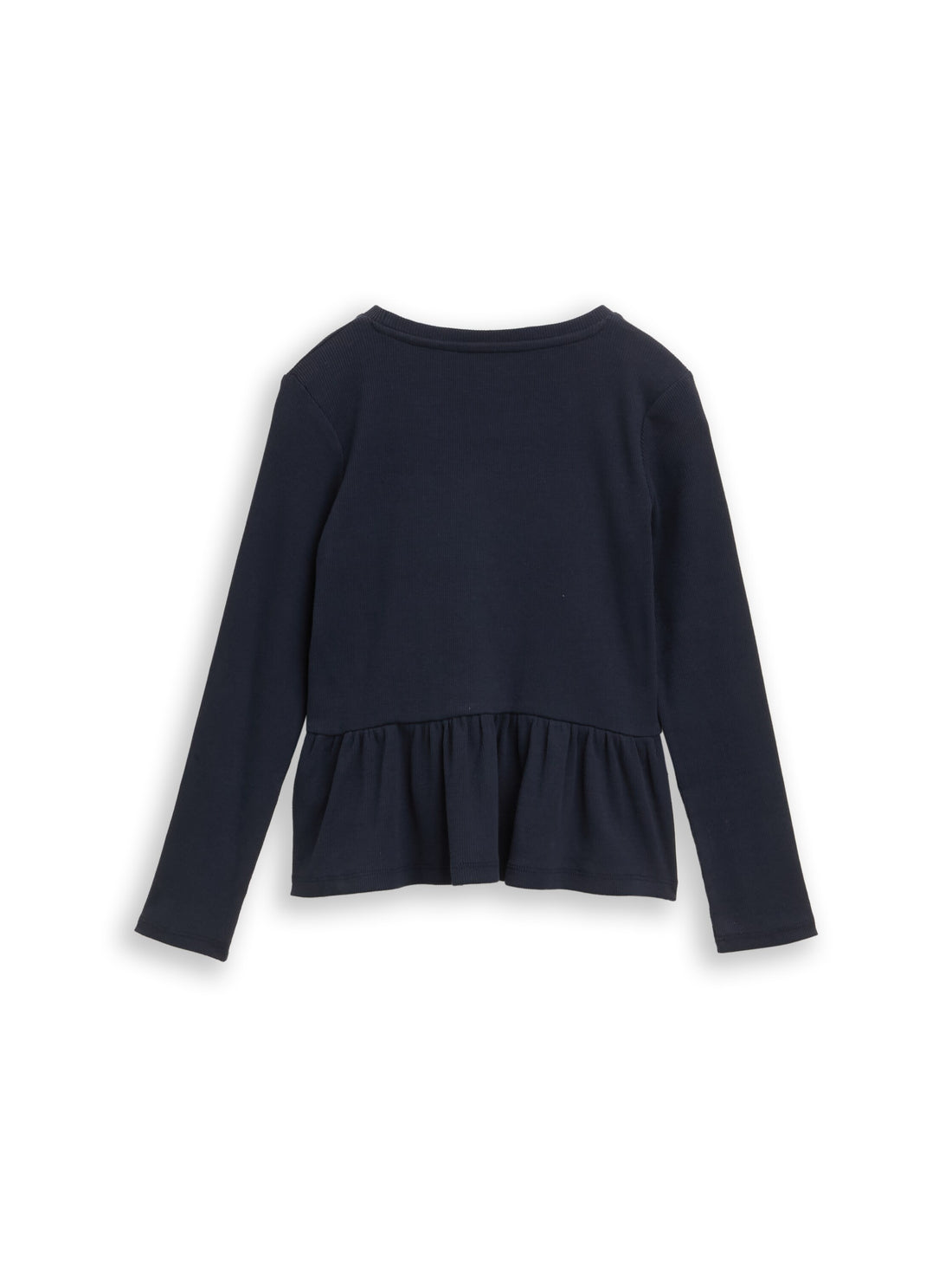 Tom Tailor Denim Kinder Longsleeve mit Volant am Saum und Sternen-Stickerei
