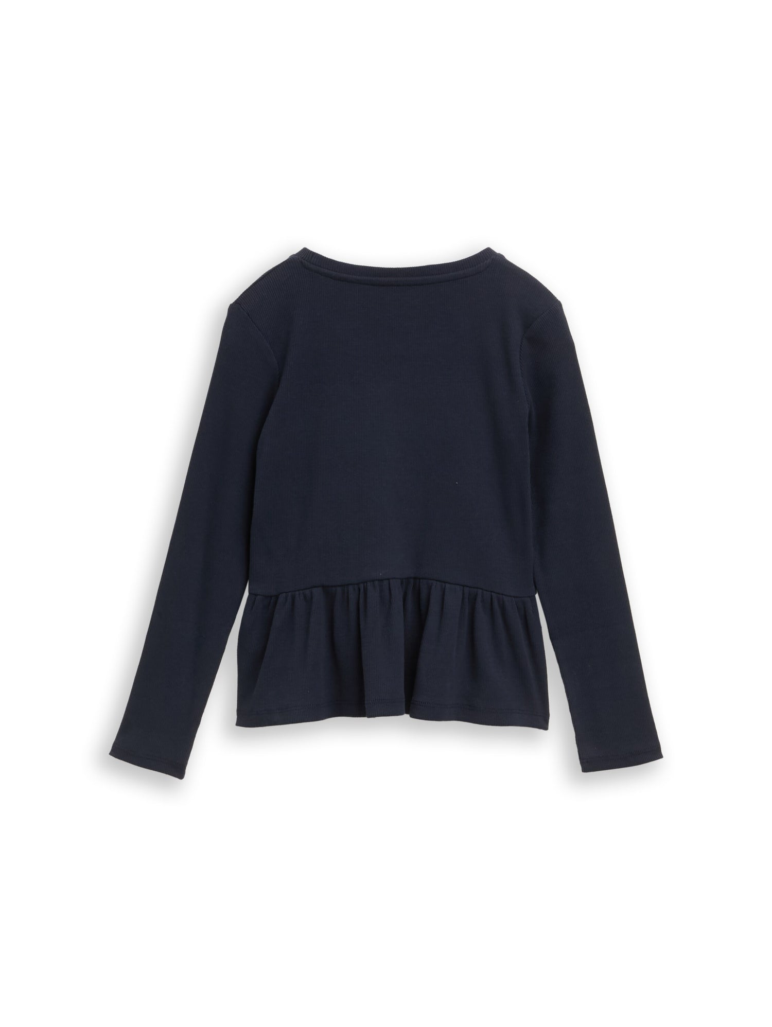Tom Tailor Denim Kinder Longsleeve mit Volant am Saum und Sternen-Stickerei