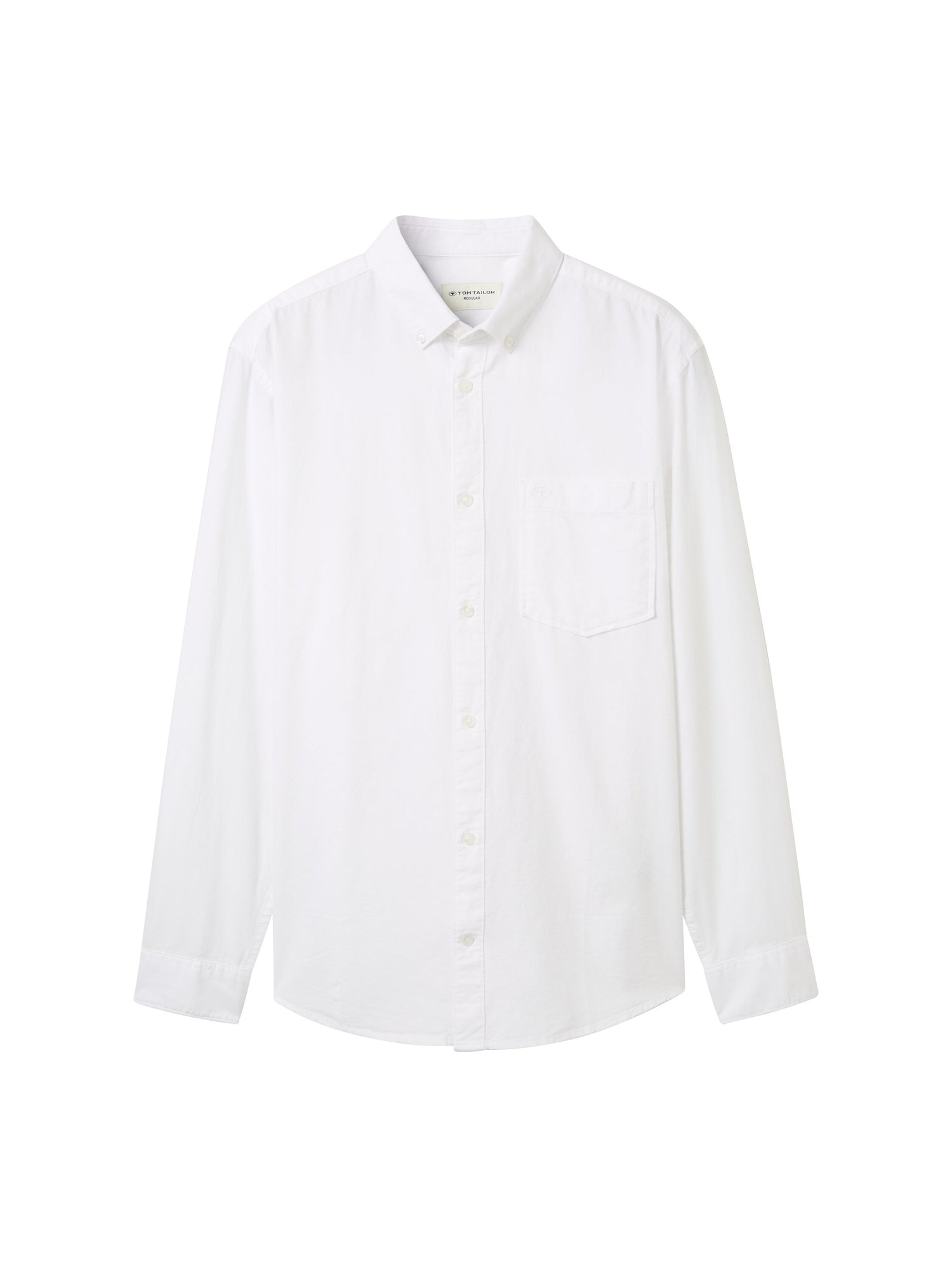 Tom Tailor Denim Herren Oxford Hemd Logo-Stickerei Baumwolle