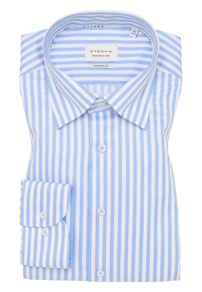 MODERN FIT Herren Satin Shirt Underbutton-Down Kragen bügelfrei