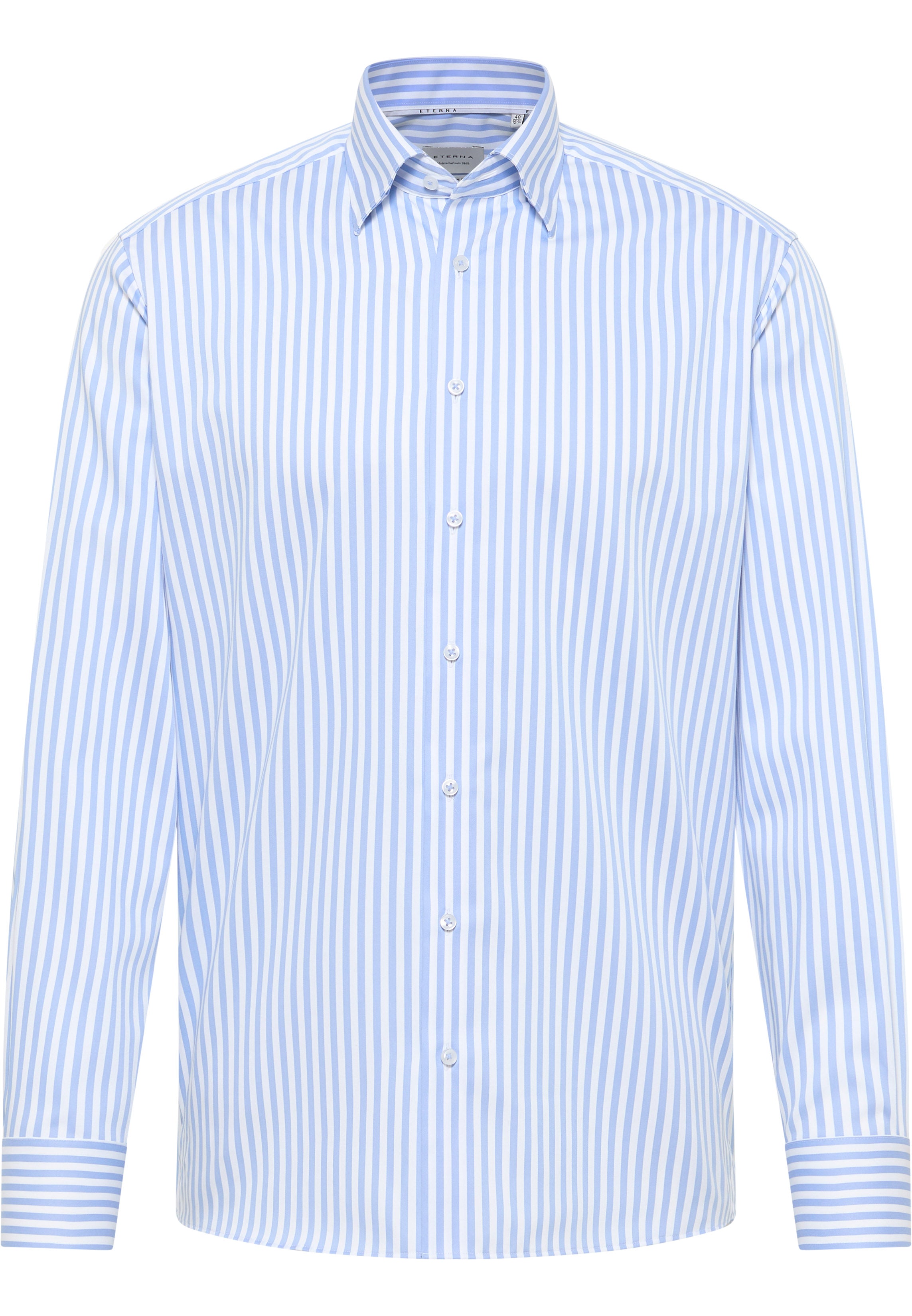 MODERN FIT Herren Satin Shirt Underbutton-Down Kragen bügelfrei