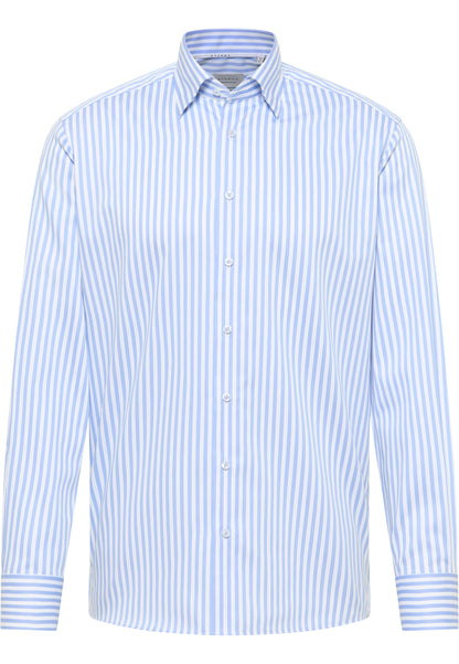 MODERN FIT Herren Satin Shirt Underbutton-Down Kragen bügelfrei