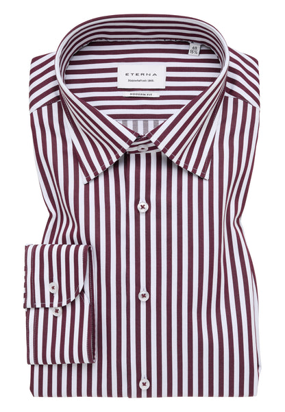 MODERN FIT Herren Satin Shirt Underbutton-Down Kragen bügelfrei