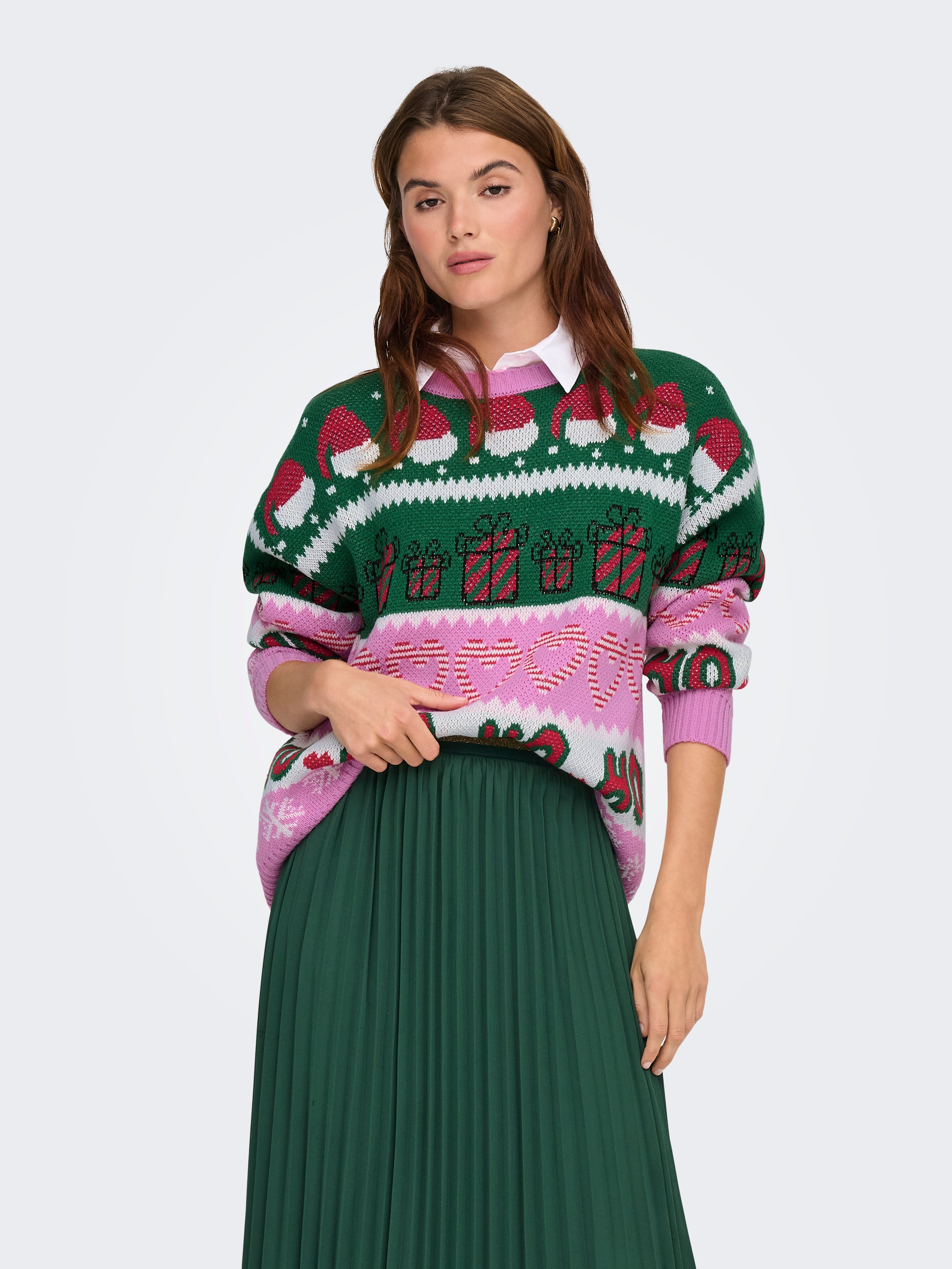 ONLY Strickpullover Teenager Langarm Rundhals Knit Fit