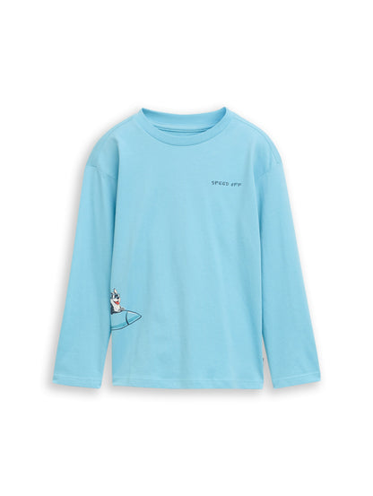 Tom Tailor Denim Male Kinder Longsleeve Oversize Print Baumwolle