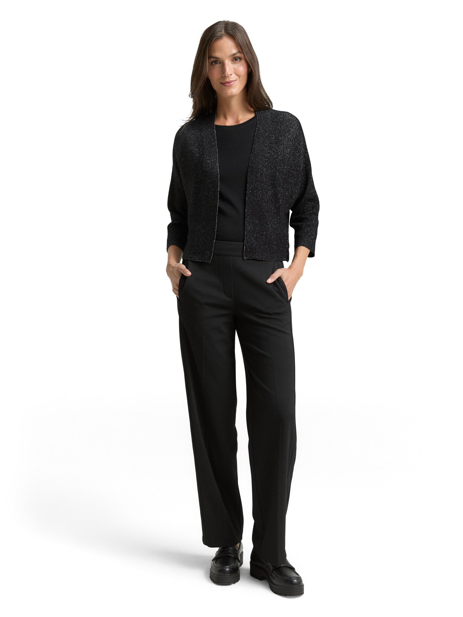 Tom Tailor Denim Female Strukturierte Strickjacke mit Fledermausärmeln