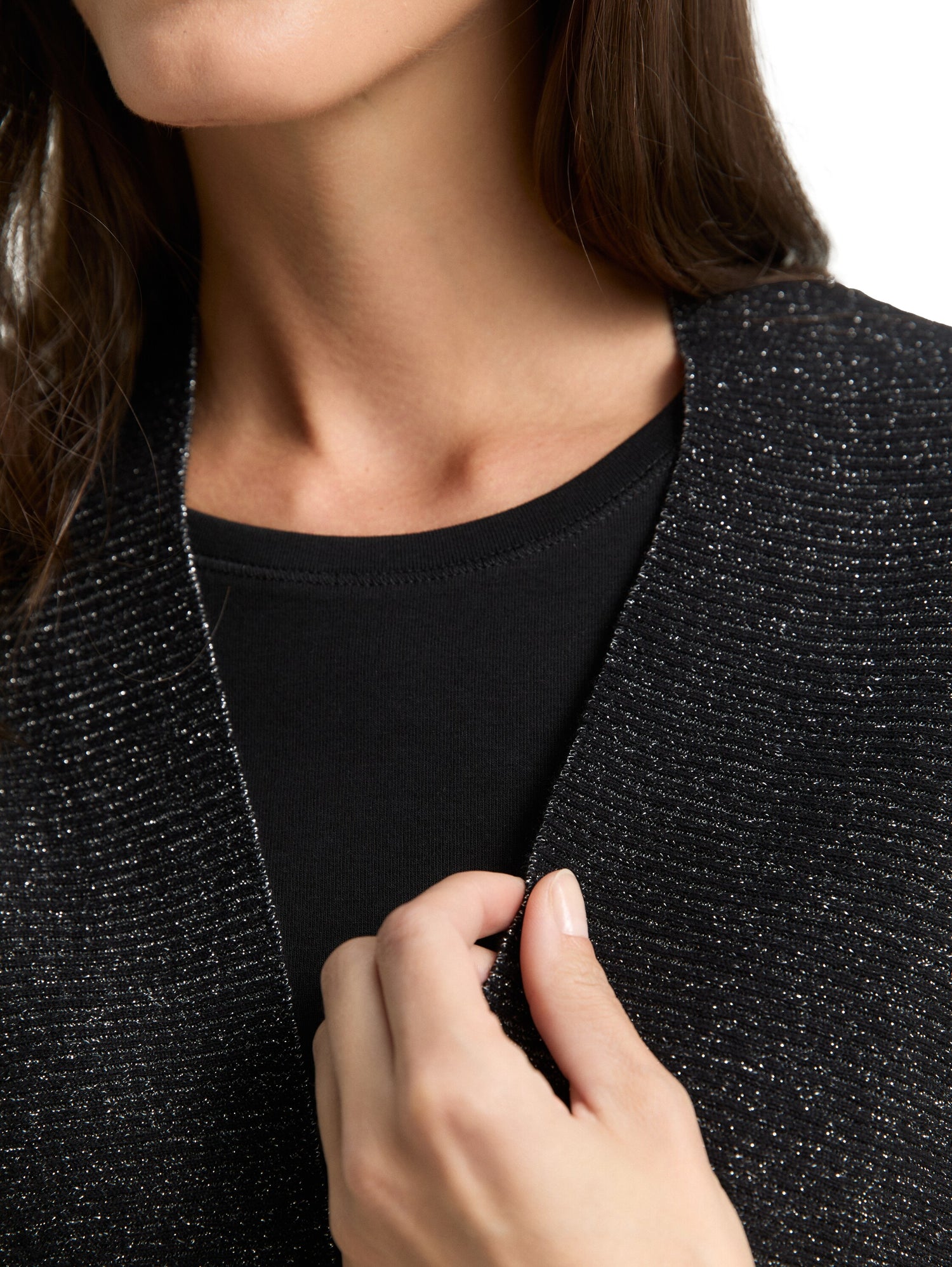 Tom Tailor Denim Female Strukturierte Strickjacke mit Fledermausärmeln