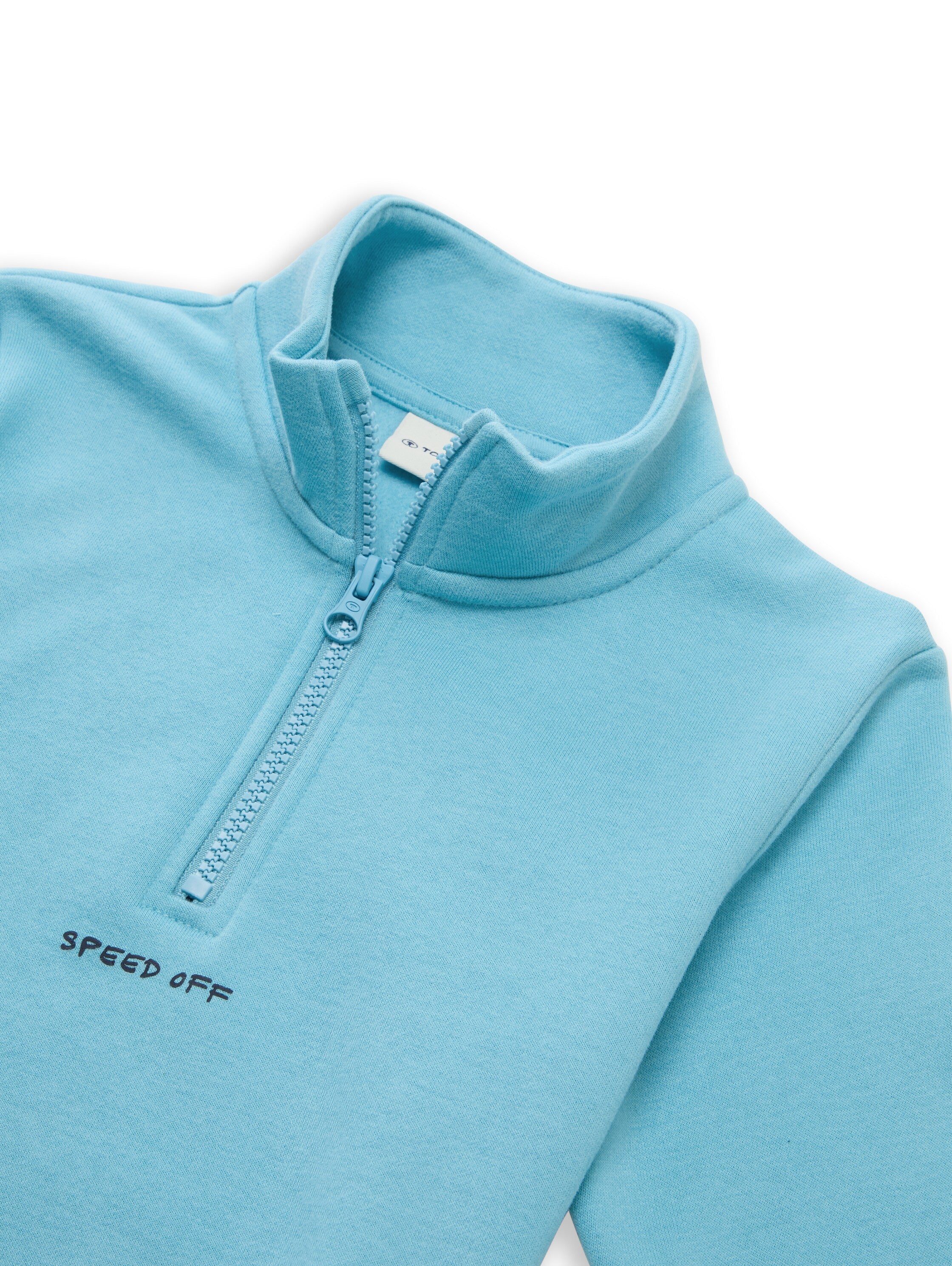 Tom Tailor Denim Male Kinder Sweatshirt Troyer-Stil mit Reißverschluss