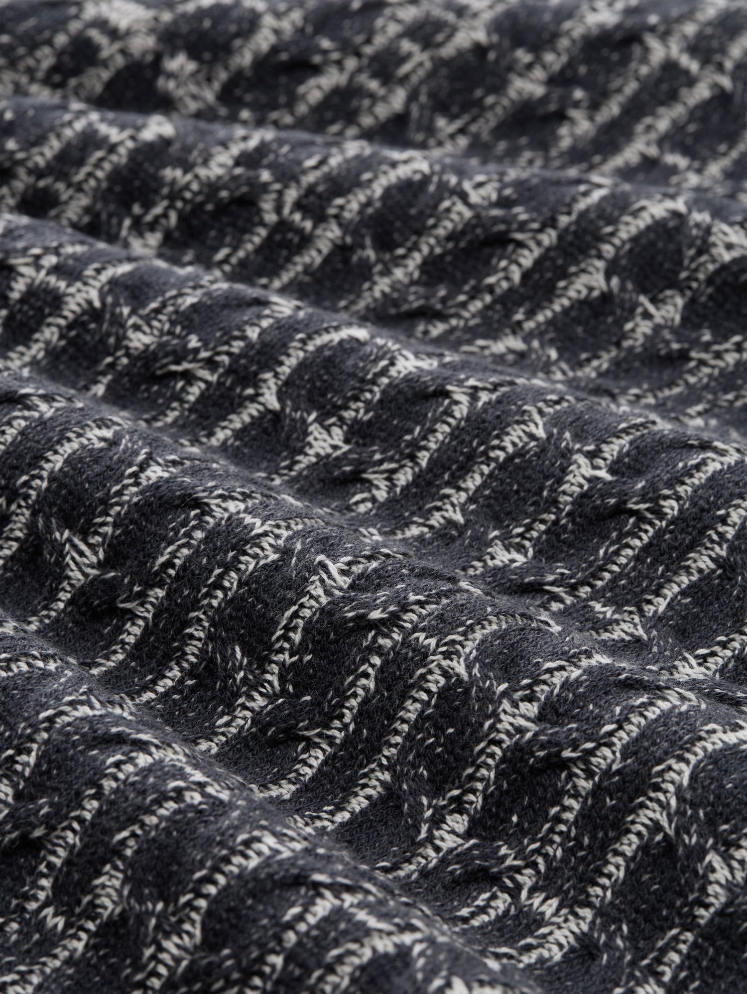 Tom Tailor Denim Herren Pullover Zopfmuster Logo-Badge